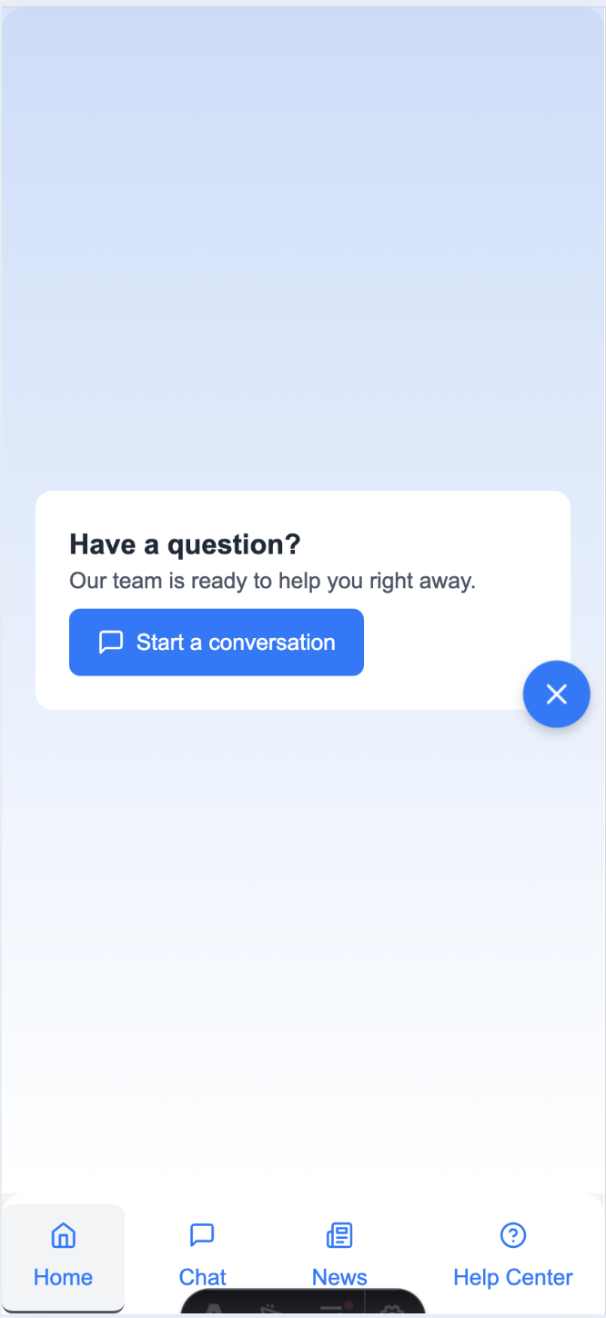 renrLiveChat di perangkat mobile